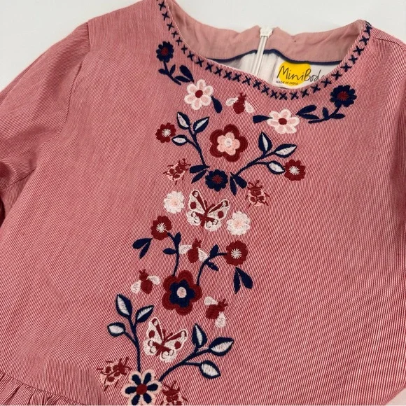 sachin and babi light blue dress Mini Boden Kids' Embroidered Long Sleeve Corduroy Dress main image 1